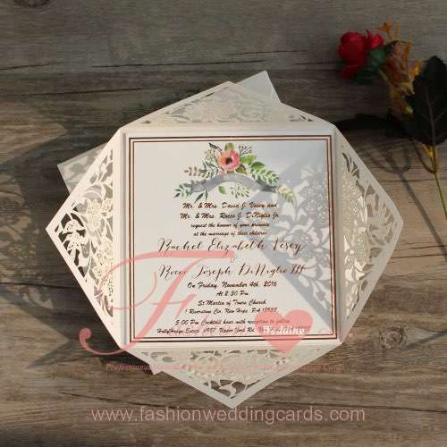 Unique White Laser Cut Wedding Stationery UK